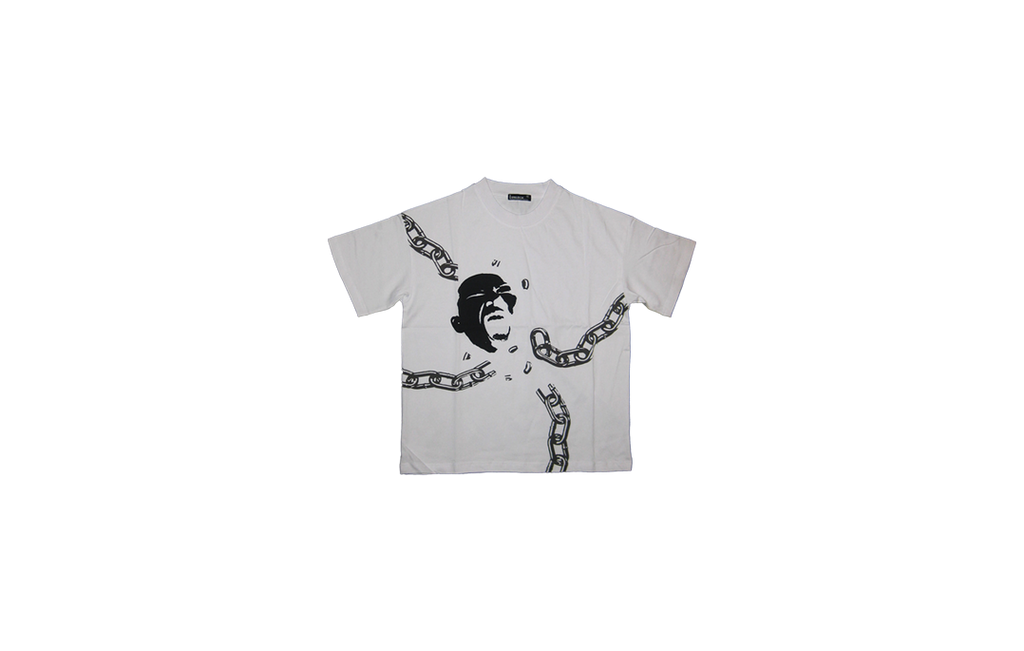 "Break Free" White Oversized Tee
