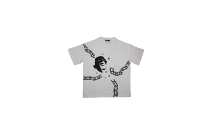 "Break Free" White Oversized Tee