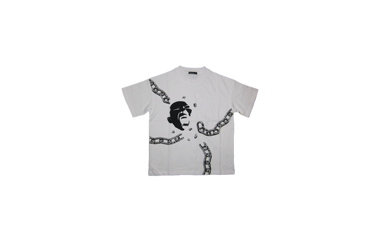 "Break Free" White Oversized Tee
